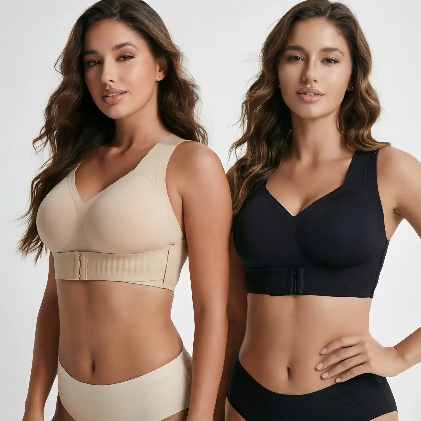Seamless Front-Closure Wireless Posture Bra
