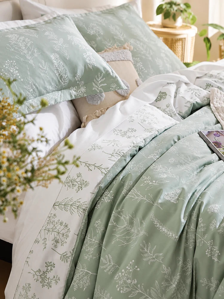 3-Piece Botanical Floral Reversible Comforter Set