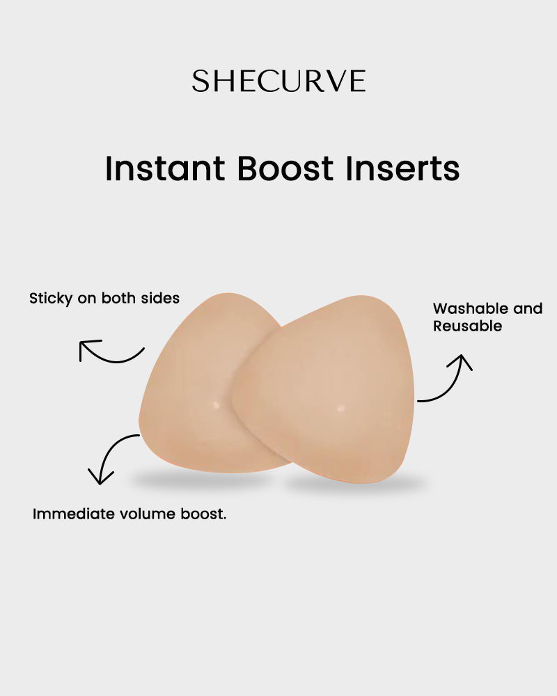 LilyCurve Instant Boost Breast Lift Sticky Insert Pads(2 Pairs) in NU