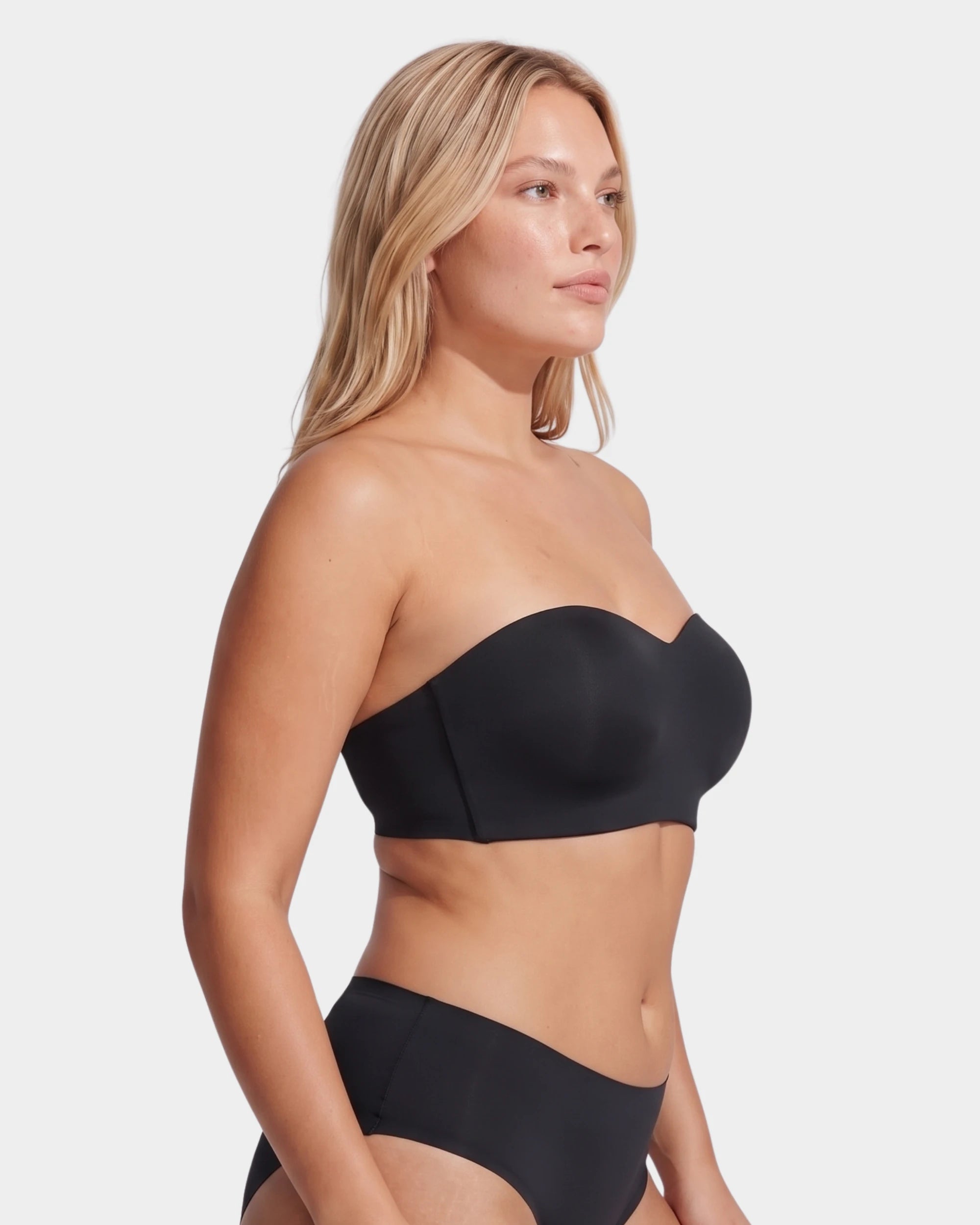 Sujetador sin tirantes sin costuras inalámbrico antideslizante con efecto push up (Jelly Bra)