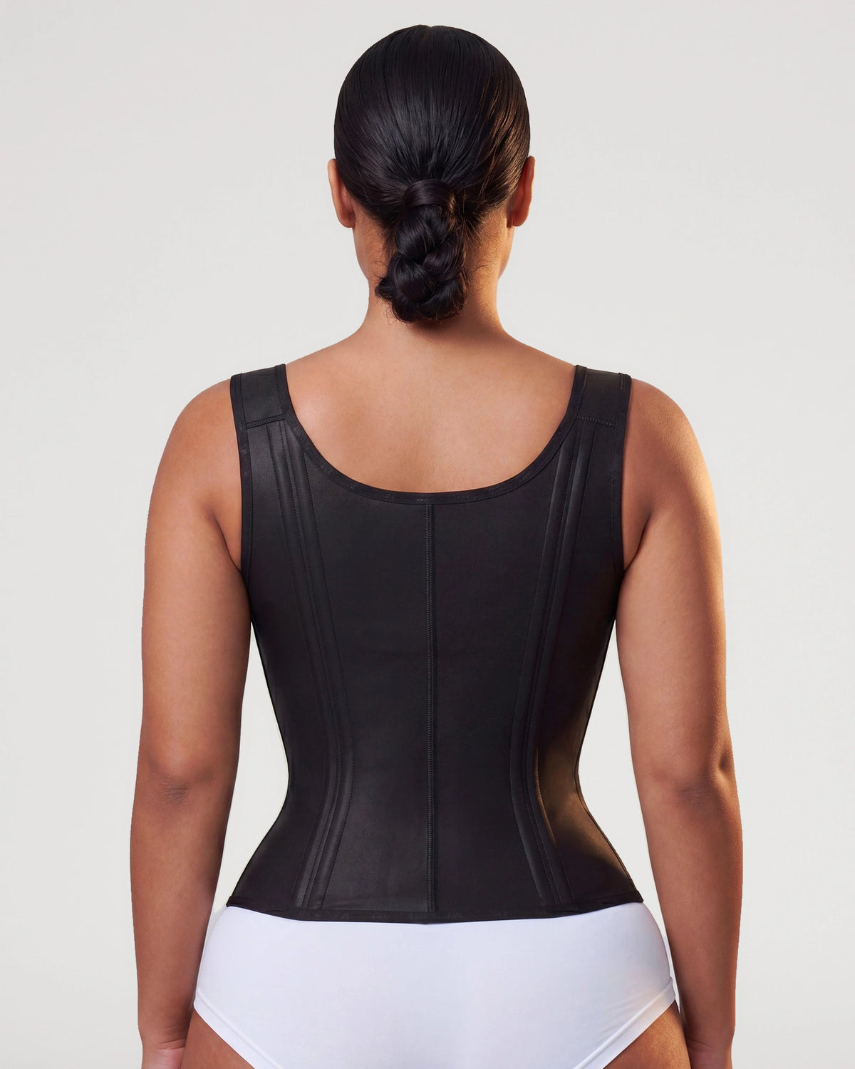 Studio fit image for the Double Waistband Corset Vest Waist Trainer | LilyCurve