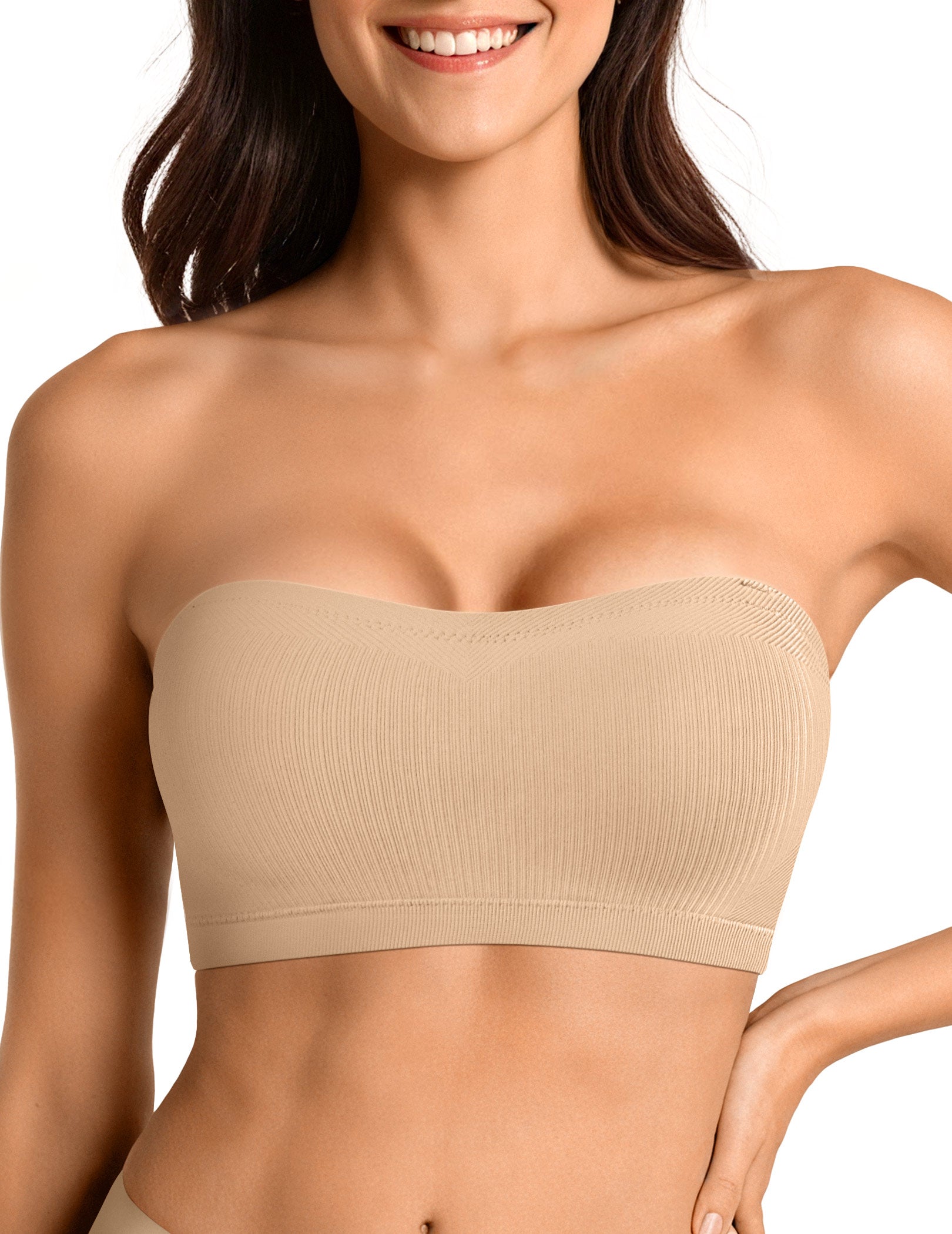 ZOE Stay Put Bandeau Bra - Nude