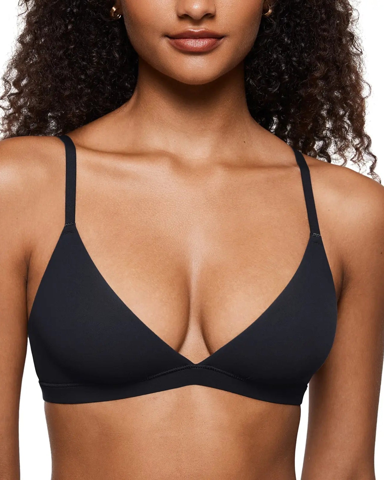 Everyday Wireless Plunge Bralette Unlined Pullover T Shirt Bra