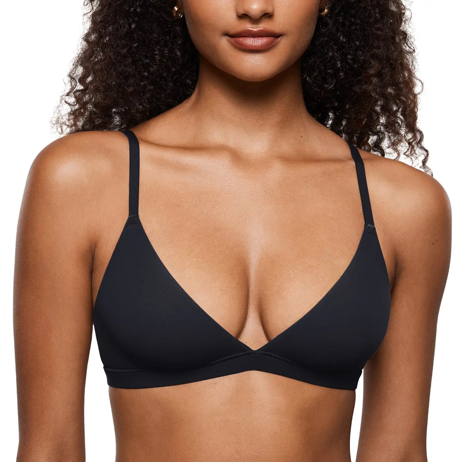 Everyday Wireless Plunge Bralette Unlined Pullover T Shirt Bra