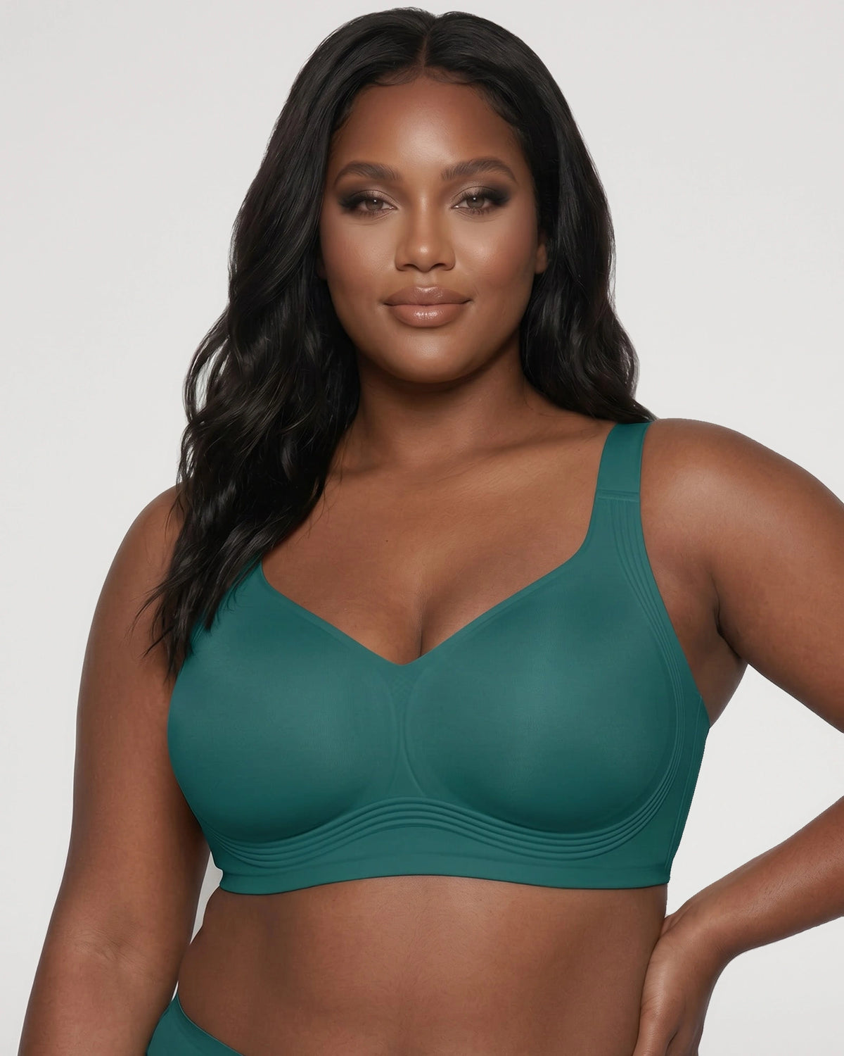 Soft contour view of the Wireless Full Coverage Seamless Push Up Jelly Bra | LilyCurve