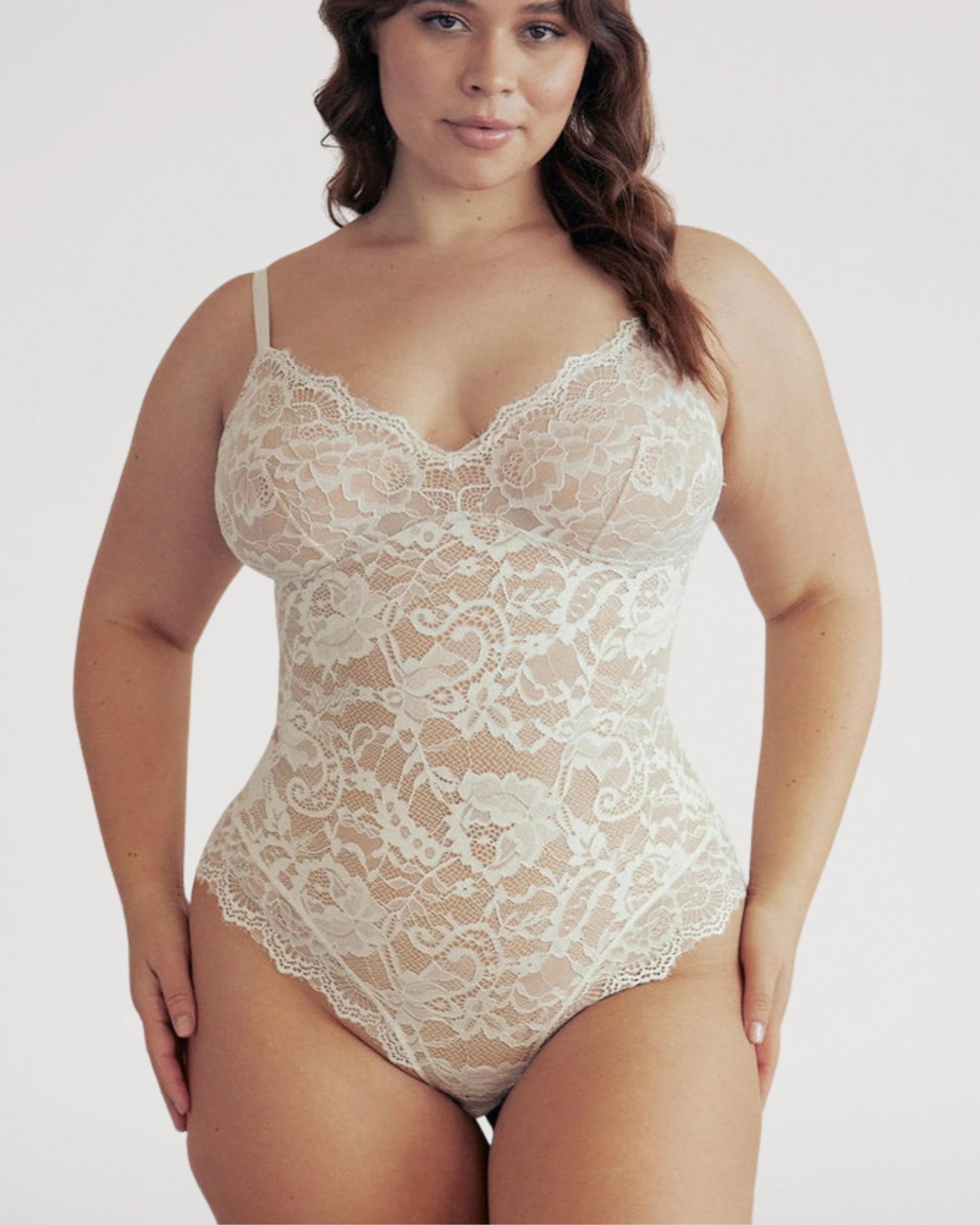 Lace V-Neck Breathable Bodysuit