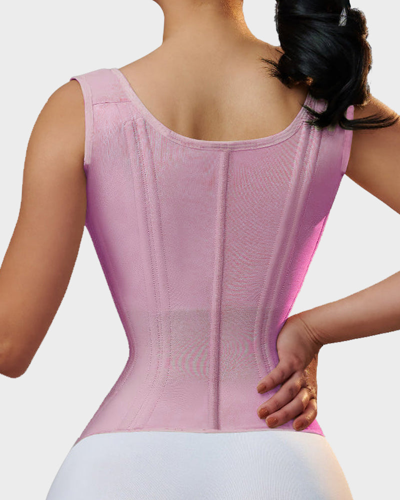 LilyCurve Double Waistband Corset Vest Waist Trainer in NU