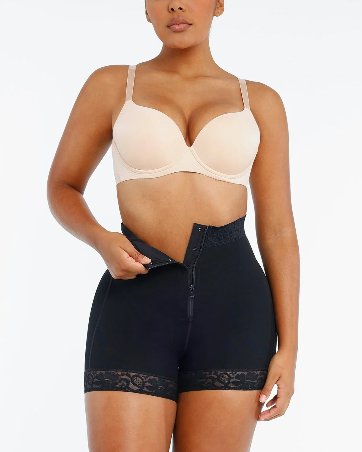 Lace Steel Boned Tummy Control & Butt Lifting Shaping Shorts