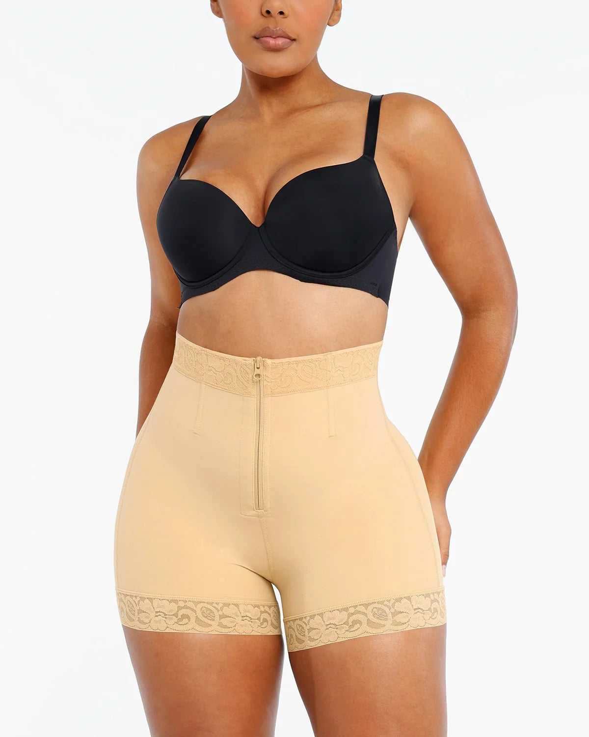 Lace Steel Boned Tummy Control & Butt Lifting Shaping Shorts