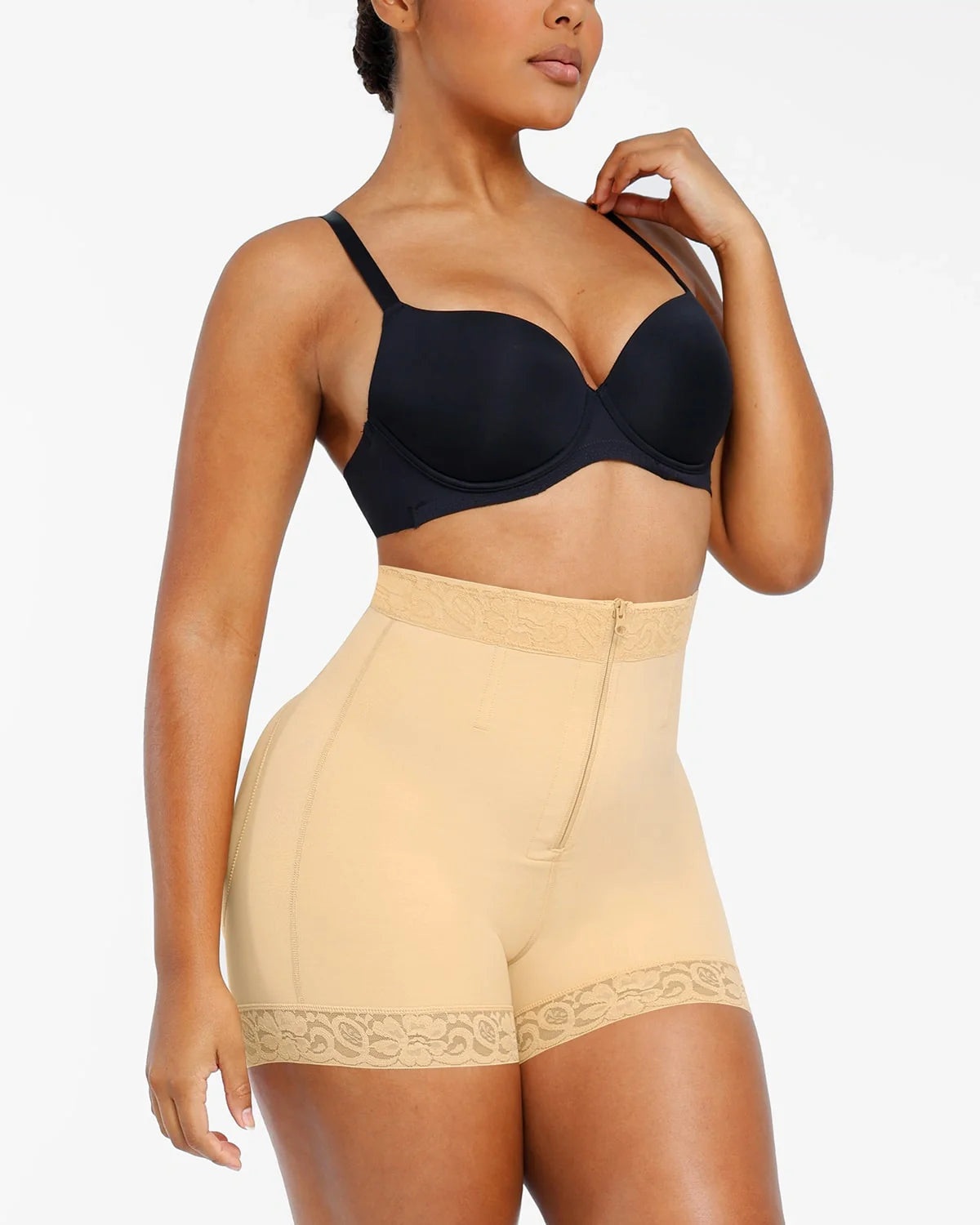 Lace Steel Boned Tummy Control & Butt Lifting Shaping Shorts