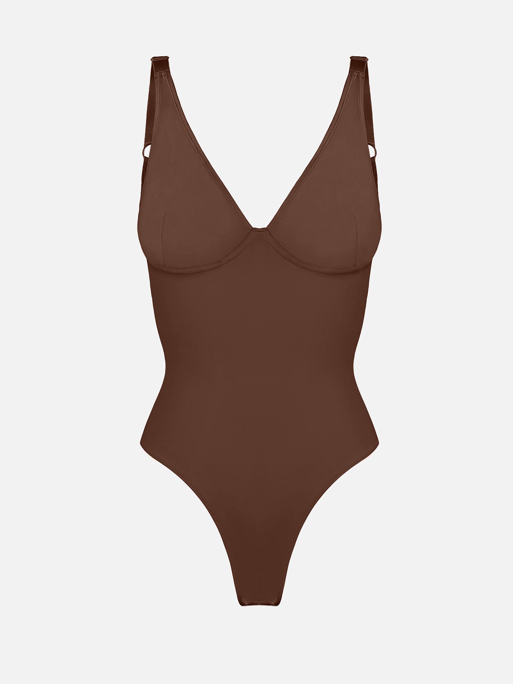 V-Neck Tummy Control Sculpt Bodysuit - V-neck Briefs - Black - View 89