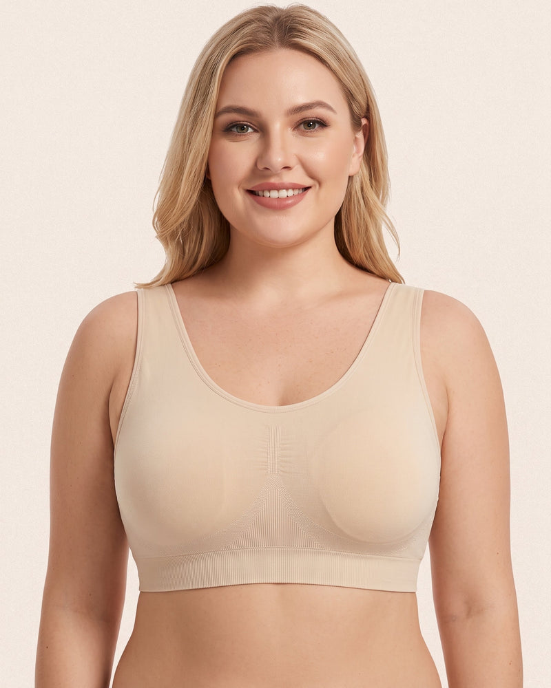 Comfort Wireless Full Coverage Push Up U Back Bra