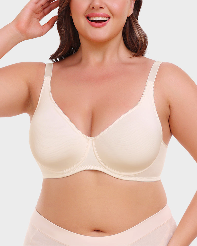 LilyCurve Comfort Everyday T-Shirt Bra in BK