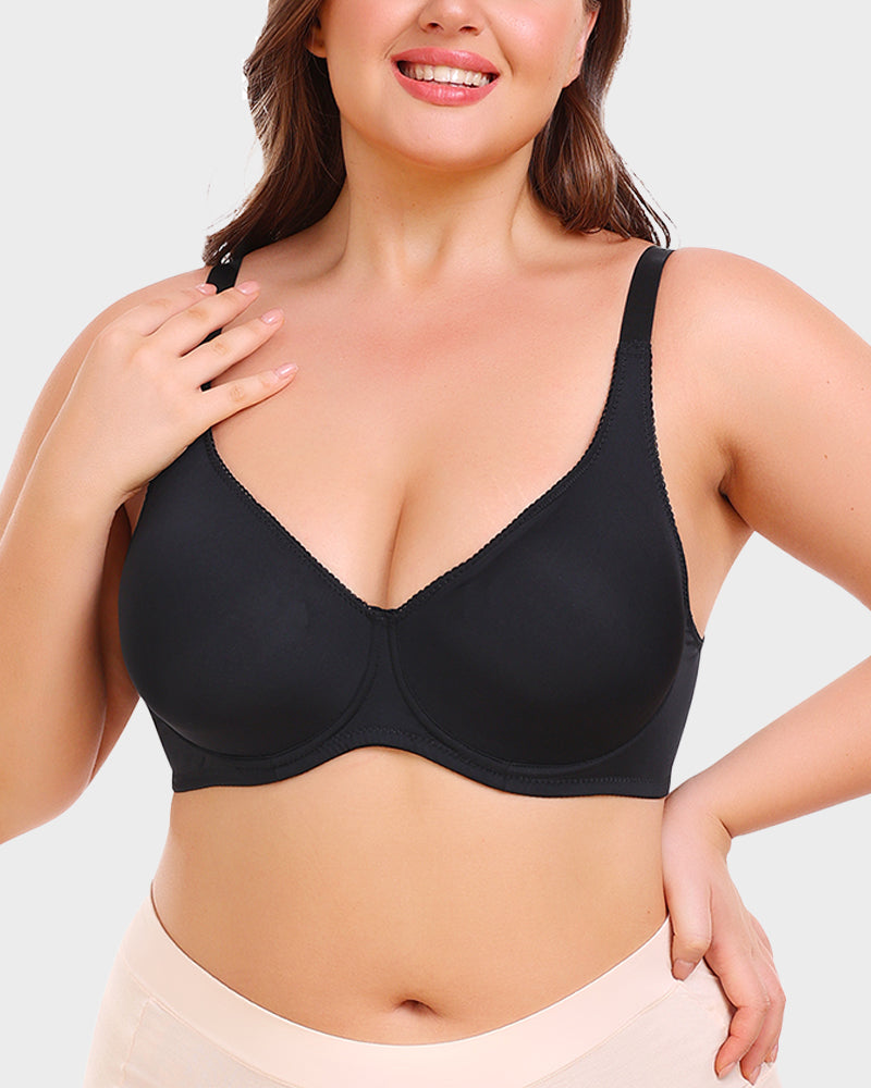 LilyCurve Comfort Everyday T-Shirt Bra in BK