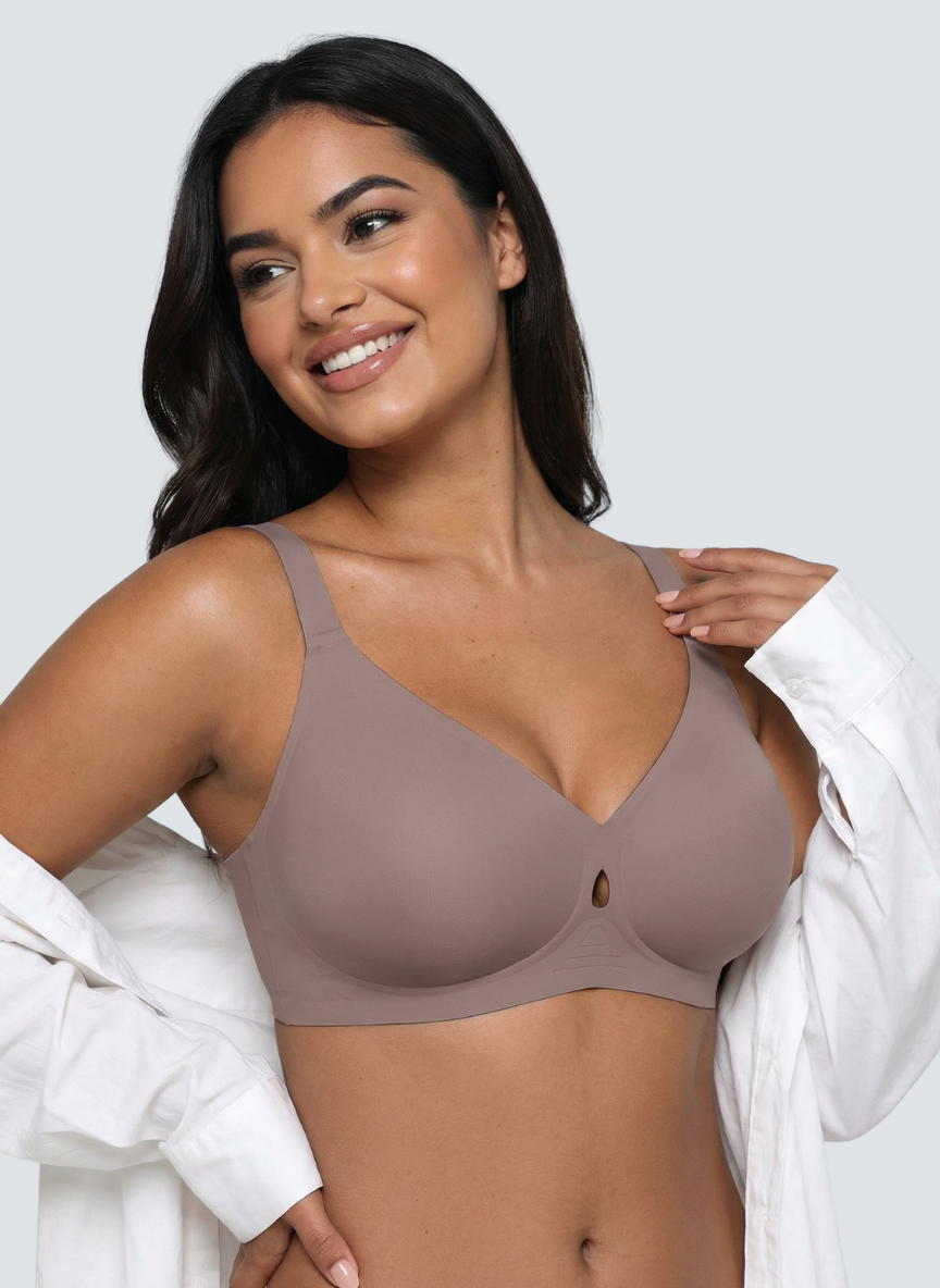 Wireless Breathable Jelly Bra - Black / 2XL