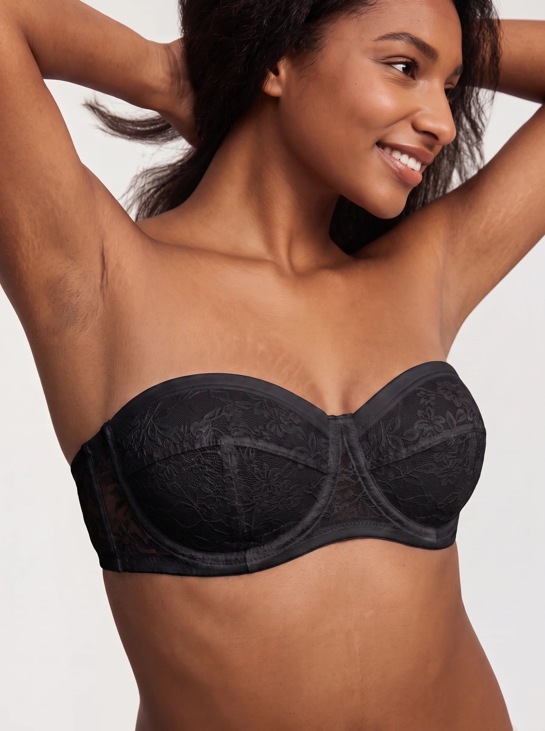Lace Unlined Underwired Strapless Bandeau Bra