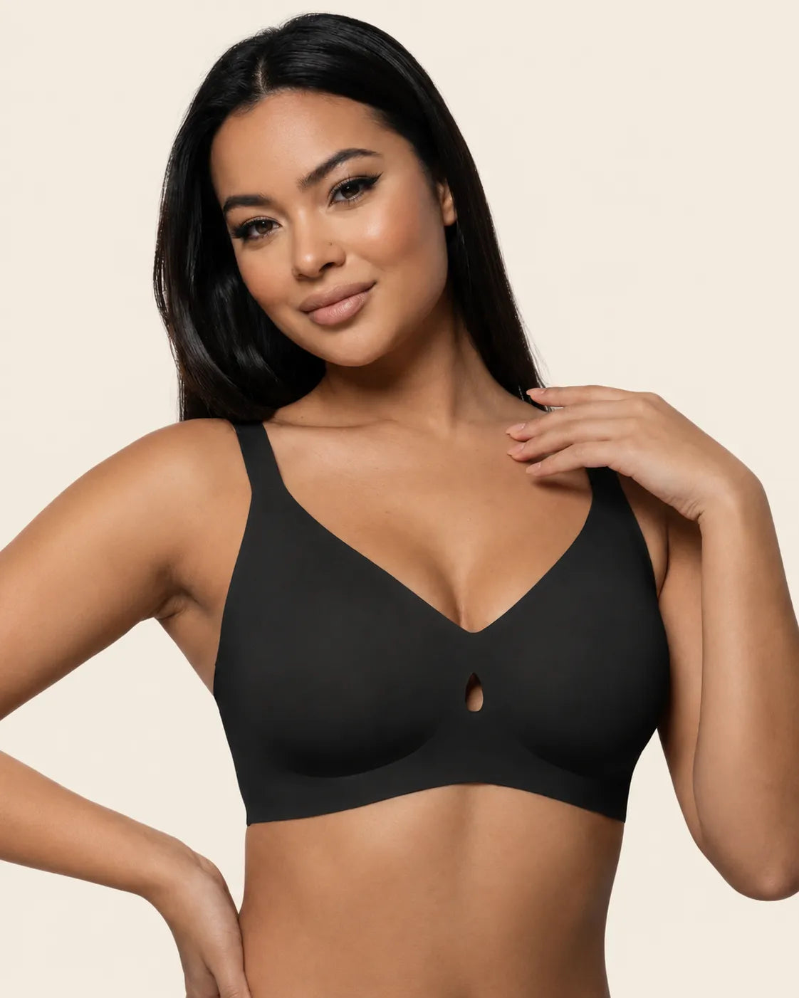 Wireless Jelly Push-Up Plunge Bra