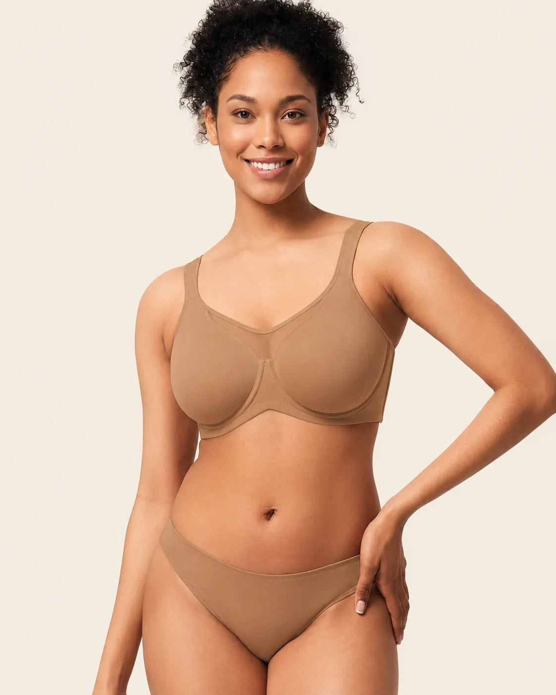 Full-Coverage Unlined Minimizer Underwire Bra