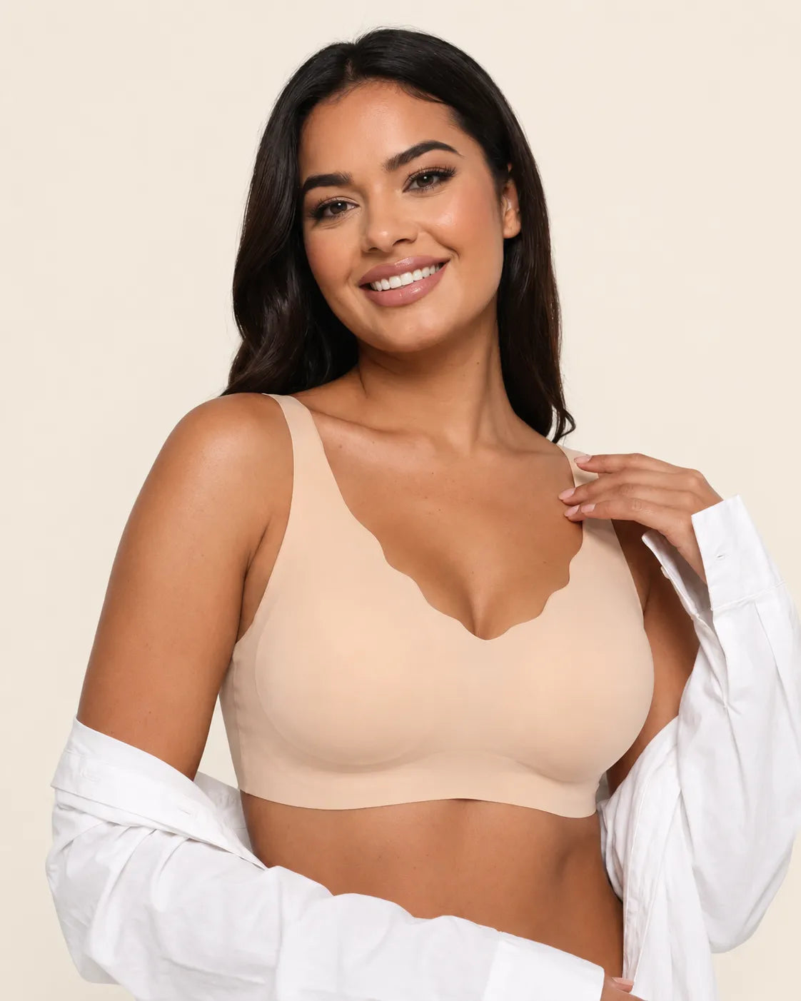 Scalloped Push-Up Jelly Bra