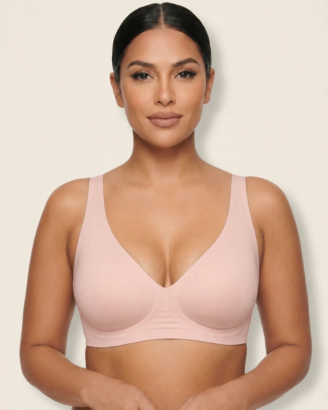 Seamless Wireless Plunge Push-Up Jelly Bra