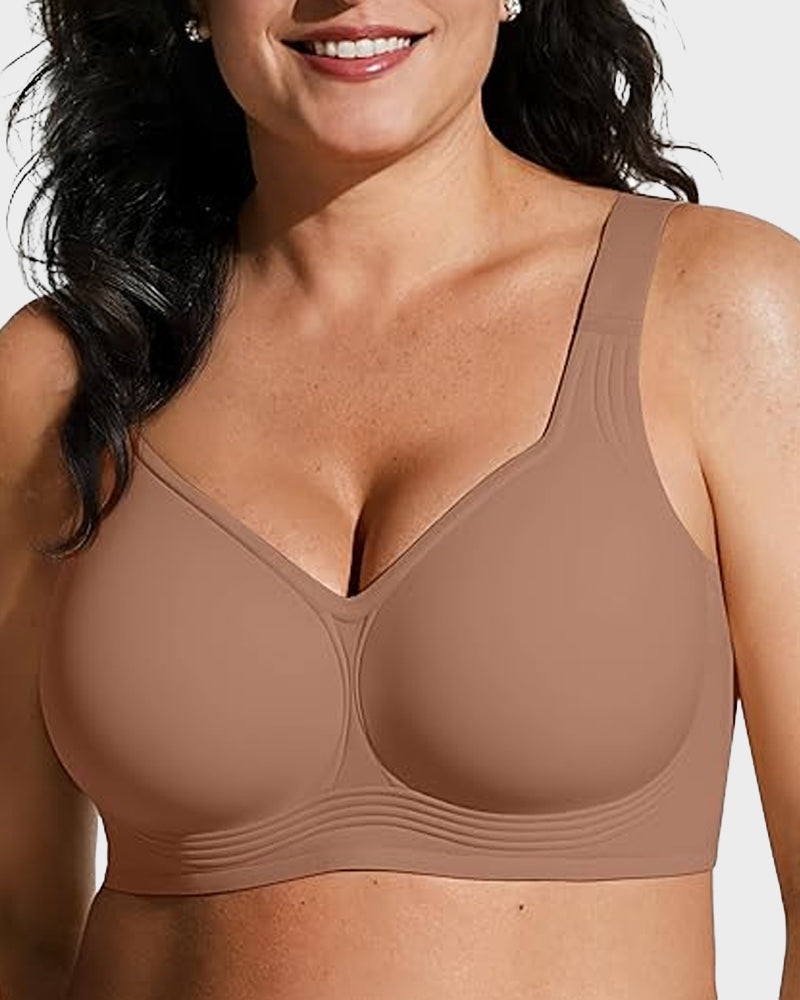 LilyCurve Comfortable Wireless Full Coverage Jelly Smoothing Bra in BK