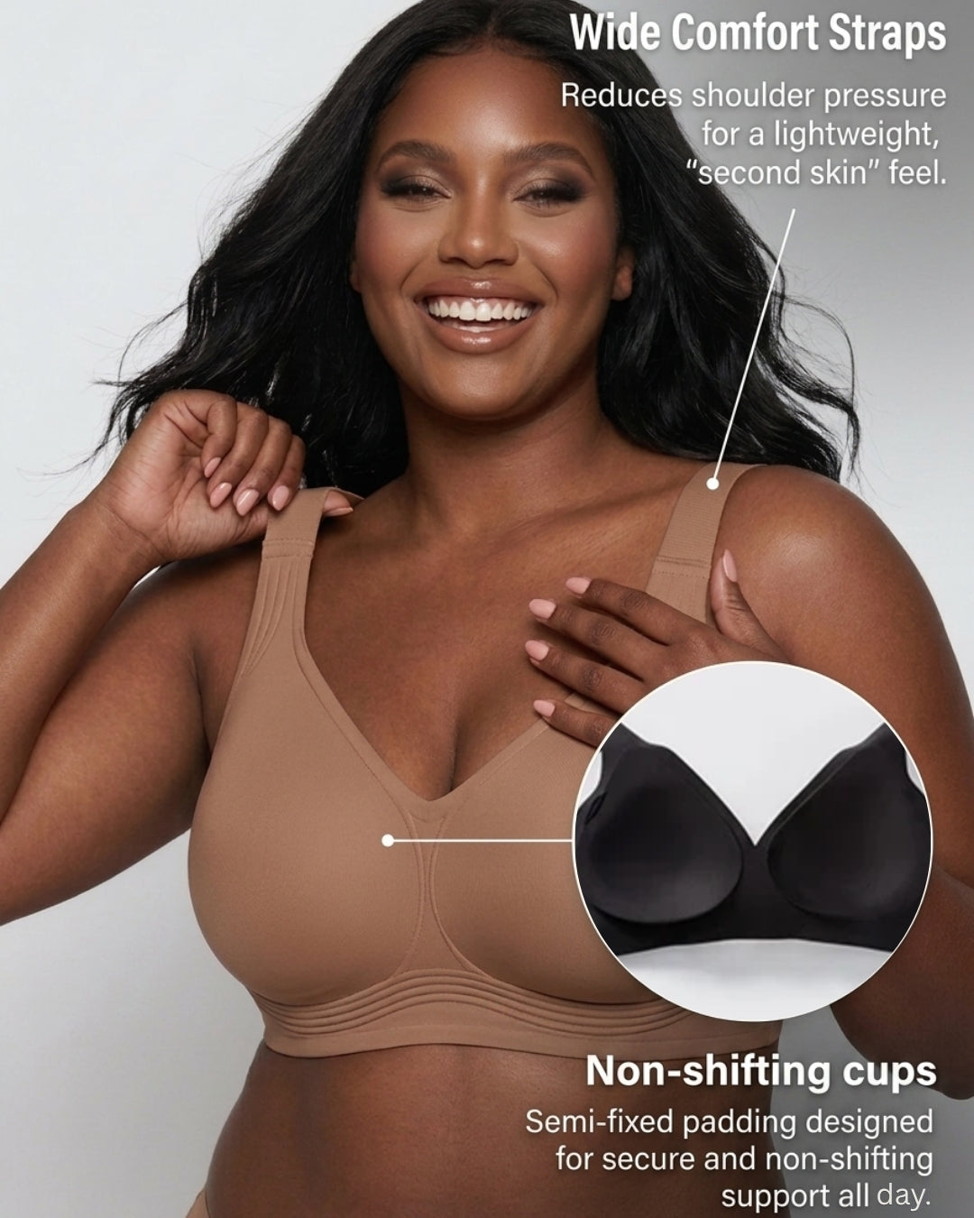 Wireless Full-Coverage Seamless Push-Up Jelly Bra
