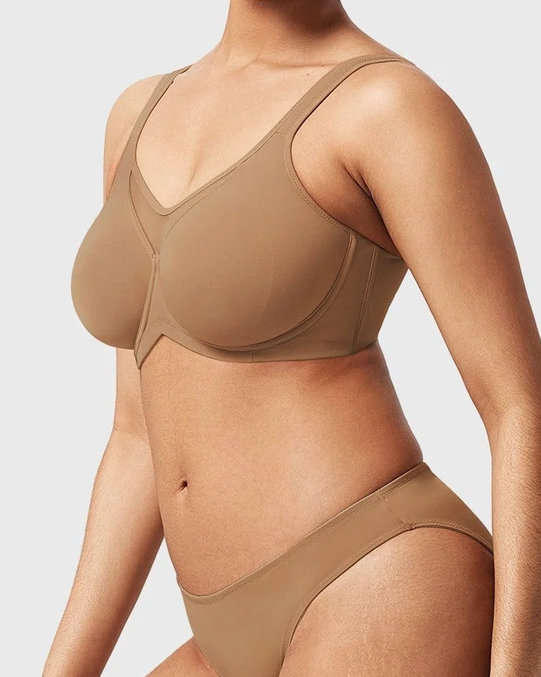 Full-Coverage Unlined Minimizer Underwire Bra