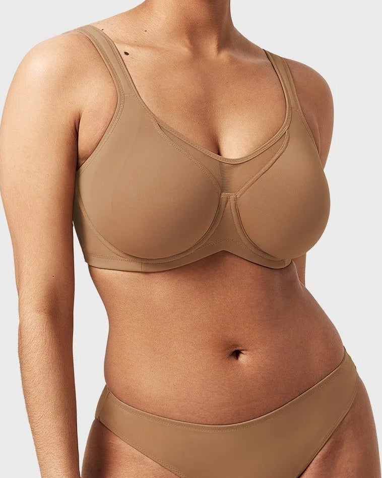 Full-Coverage Unlined Minimizer Underwire Bra