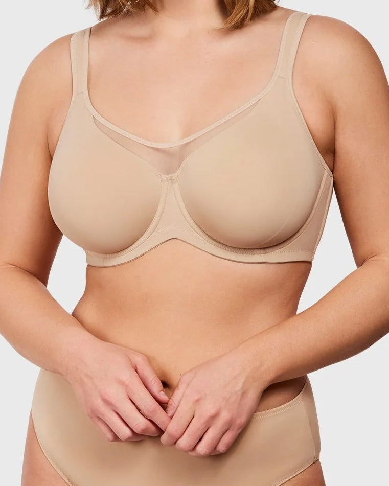 Full-Coverage Unlined Minimizer Underwire Bra