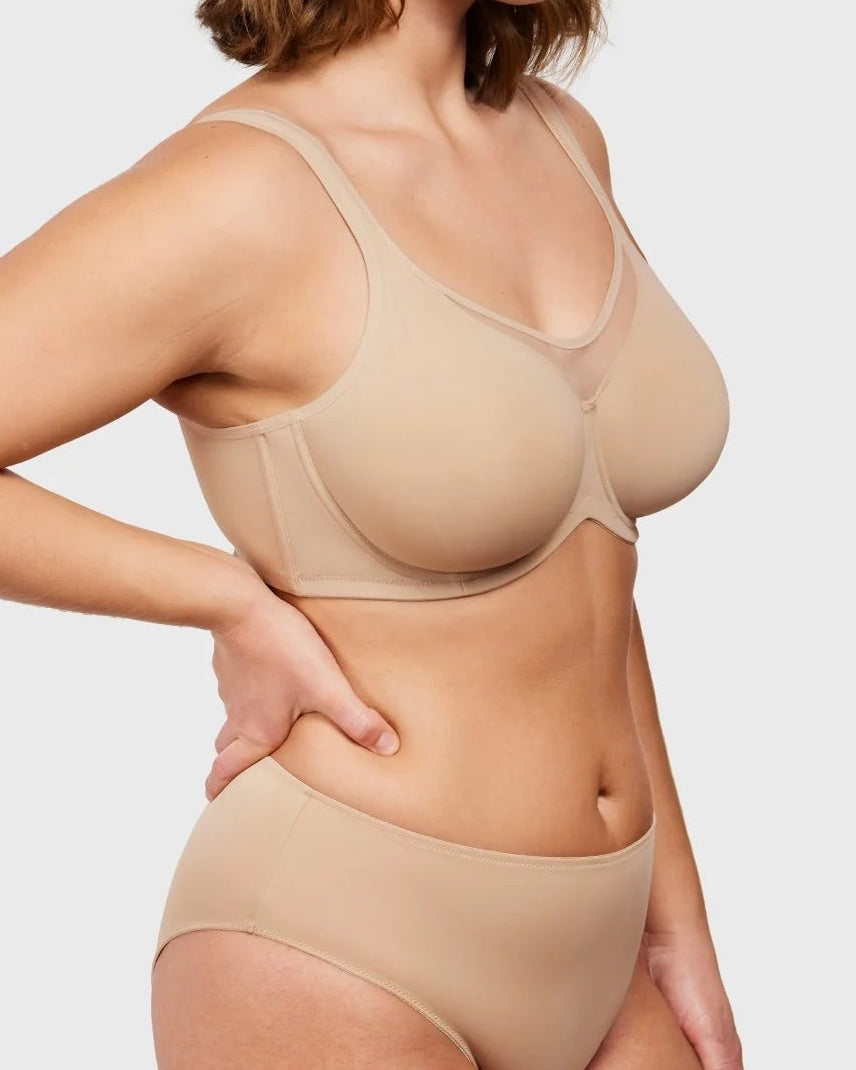 Full-Coverage Unlined Minimizer Underwire Bra