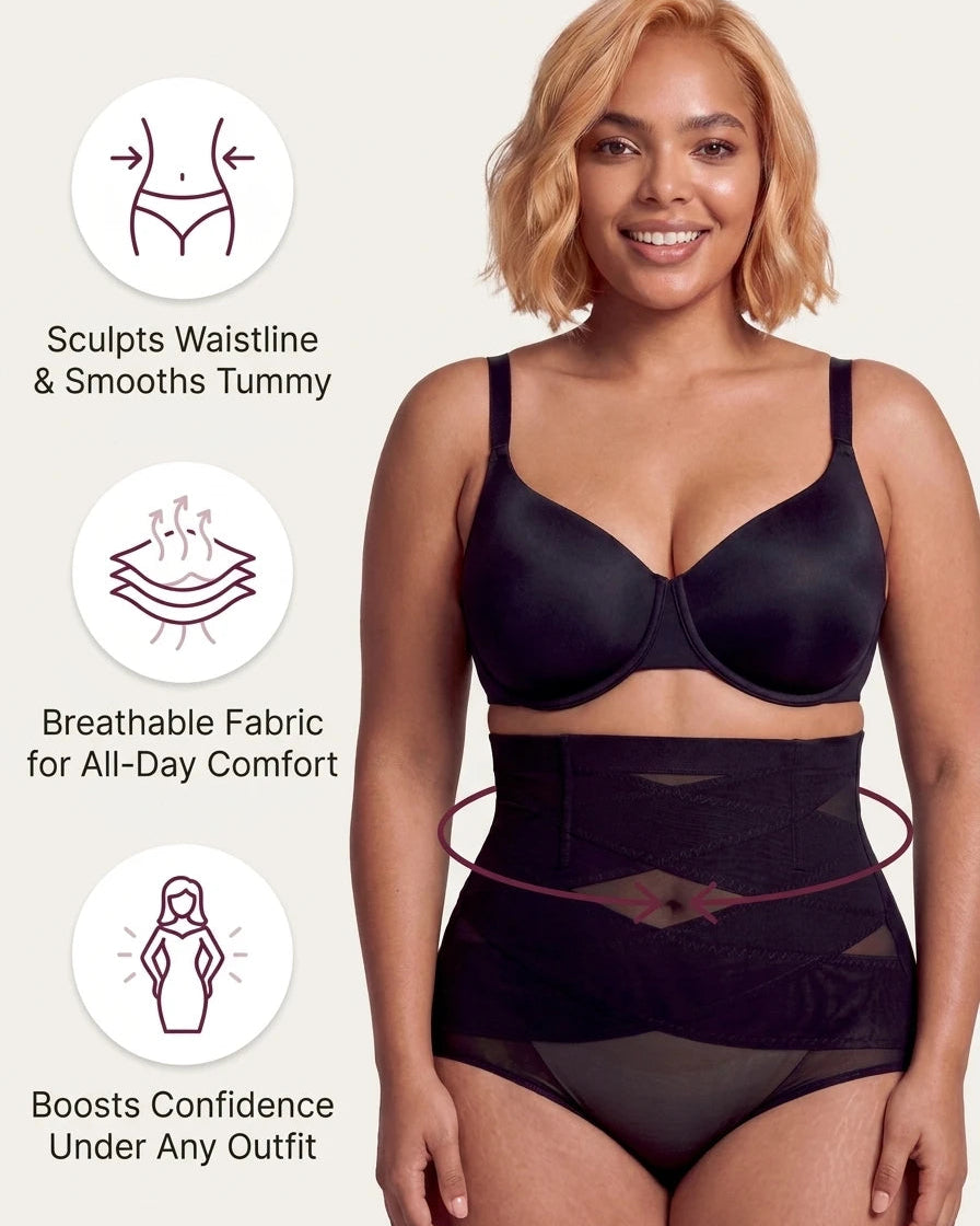 Culotte gainante taille haute avec contrôle du ventre