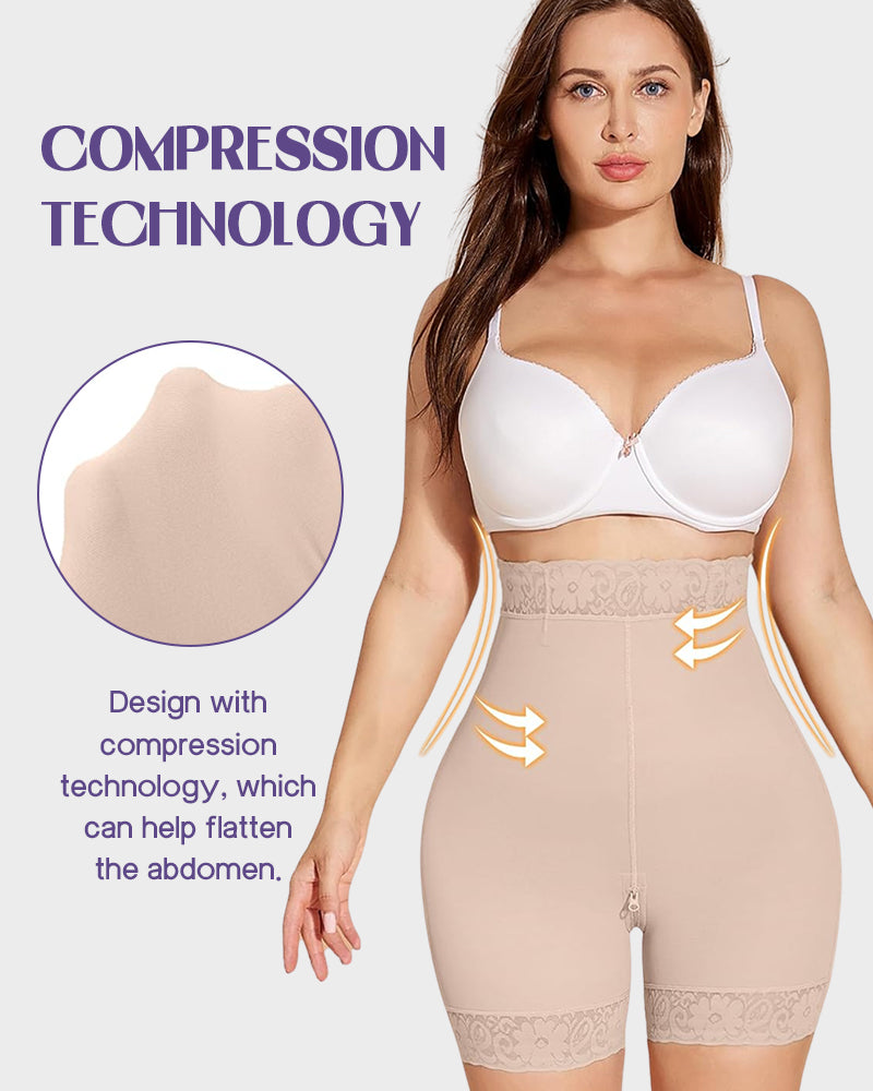 LilyCurve Sculpting Butt Lifter Tummy Control Shorts in NU