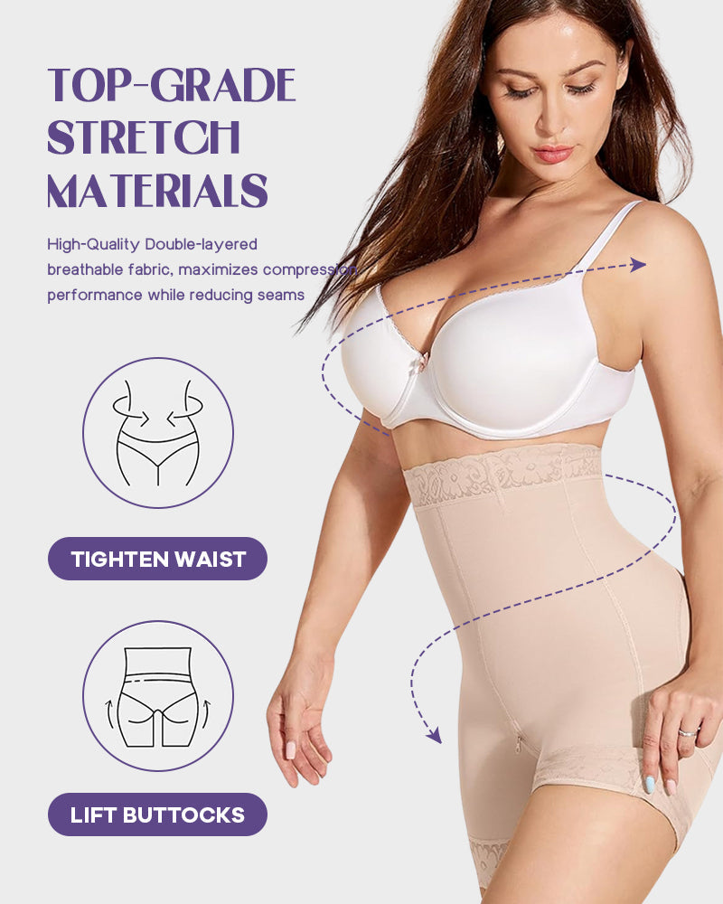LilyCurve Sculpting Butt Lifter Tummy Control Shorts in NU