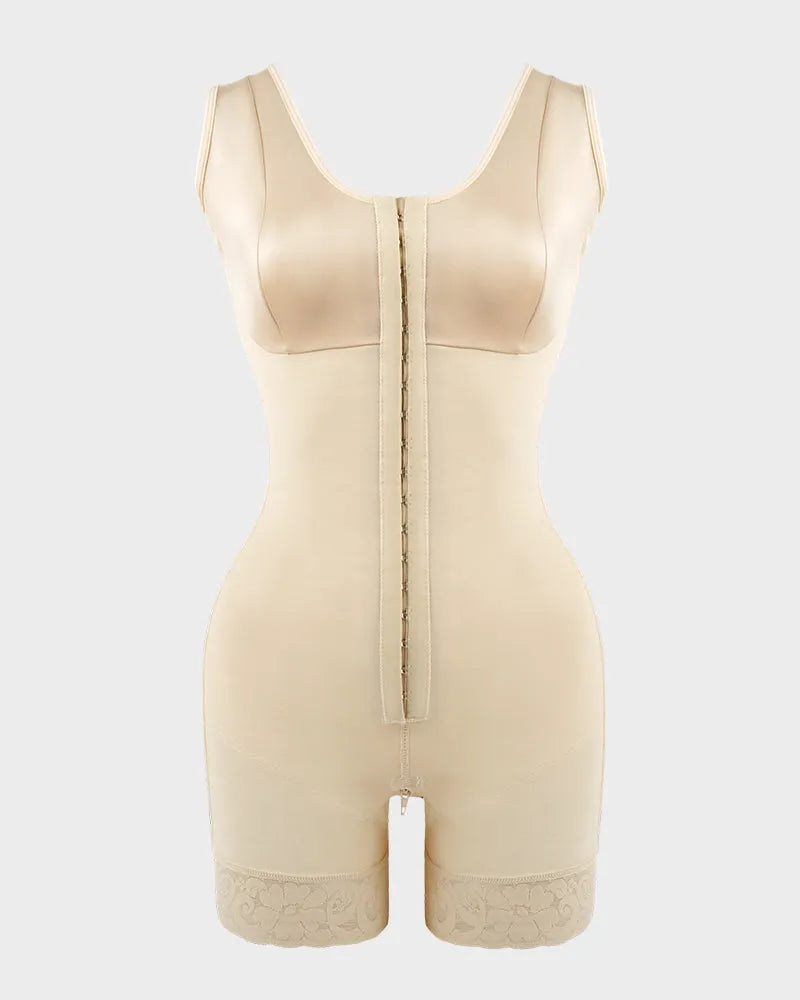 Extra Firm Post Surgery Full Body Shaper Zipper Crotch Fajas