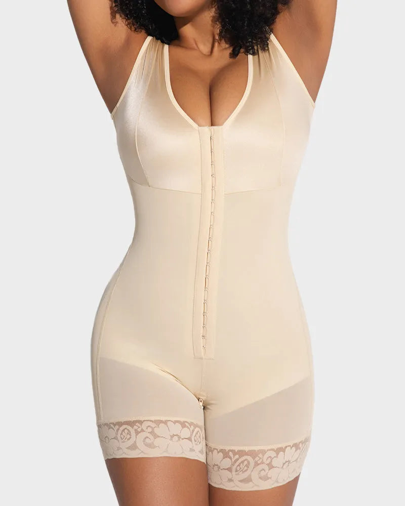 Extra Firm Post Surgery Full Body Shaper Zipper Crotch Fajas