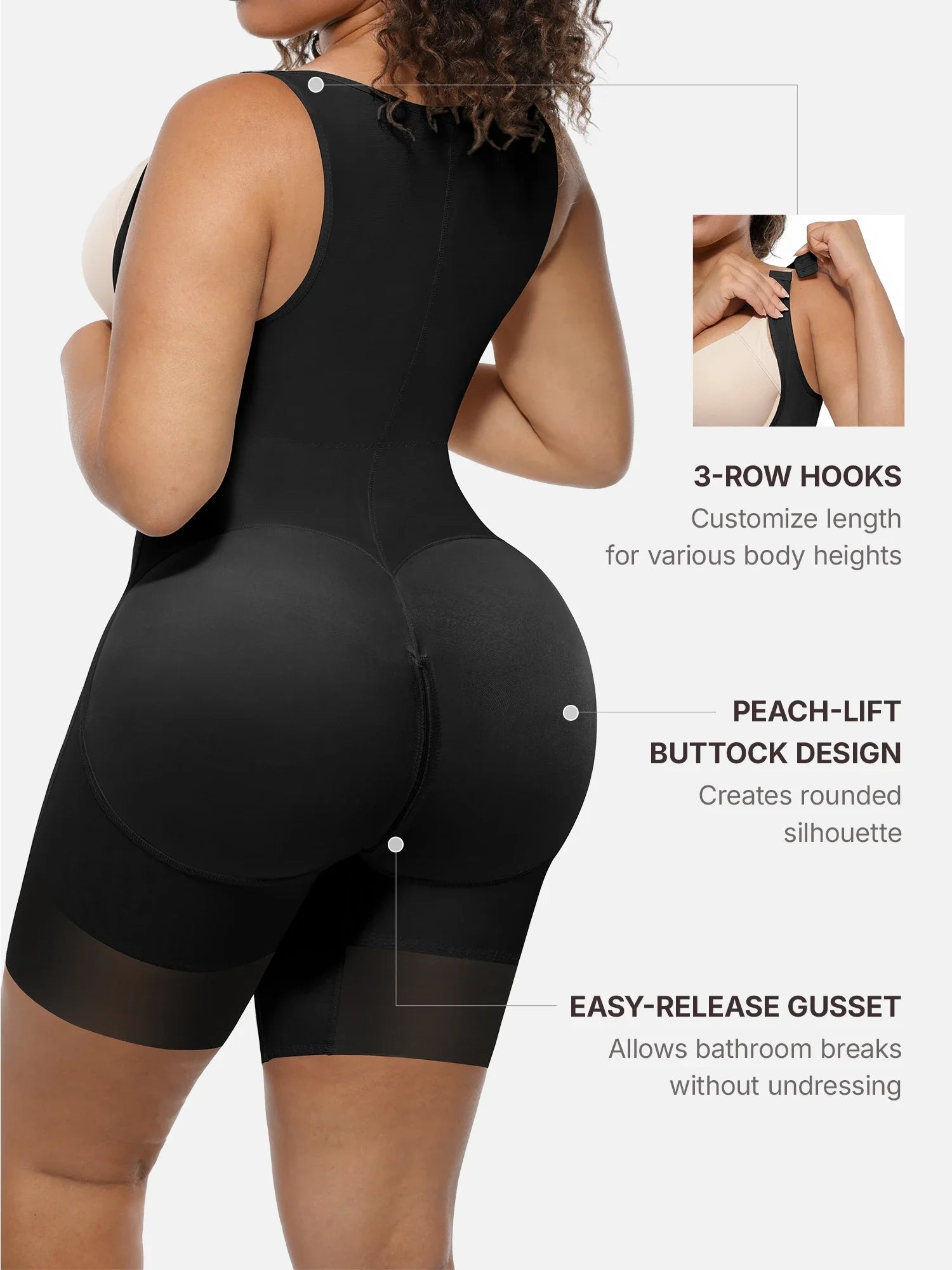 U-Shaped Full-Body Sculpting Faja Bodysuit