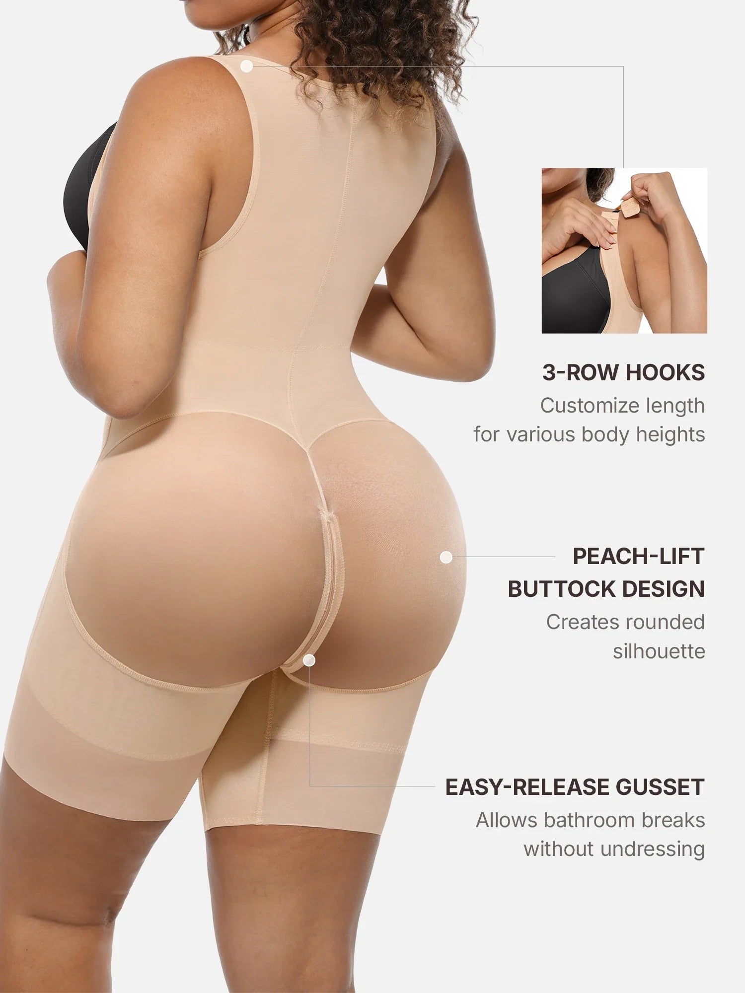 U-Shaped Full-Body Sculpting Faja Bodysuit