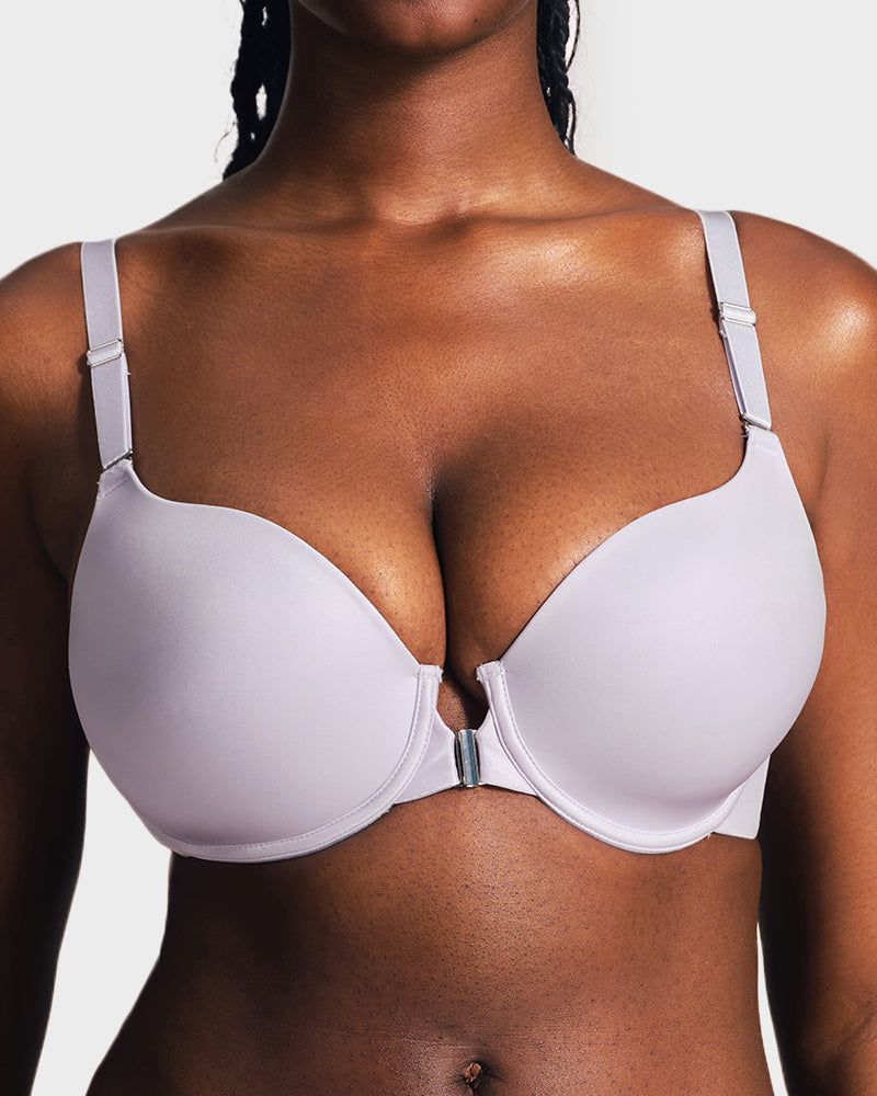 LilyCurve Front Closure Push-Up Lift Bra in BK