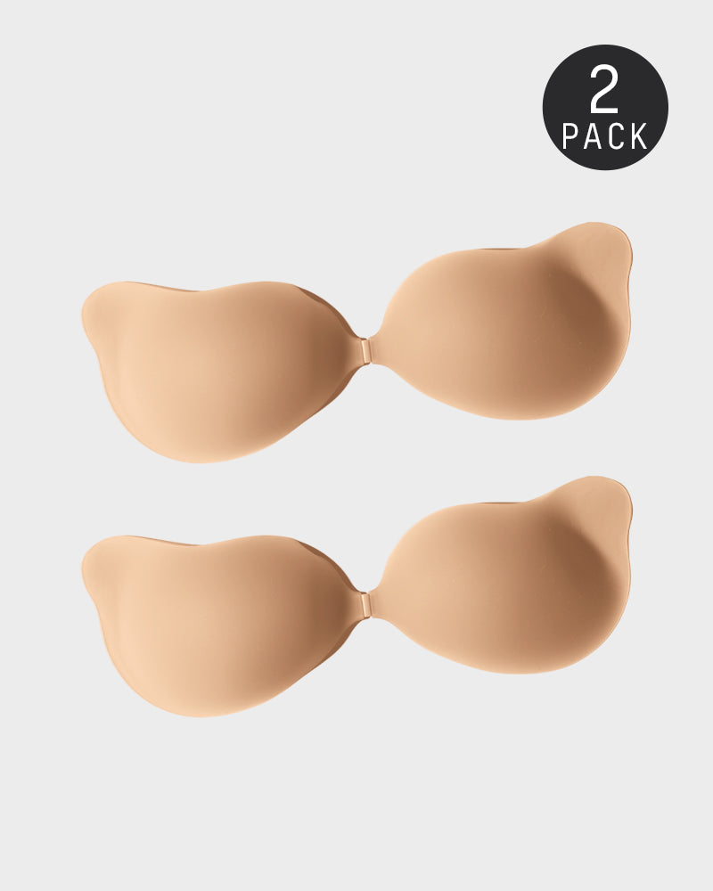 LilyCurve Invisible Lift Sticky Cleavage Bra (2 Pairs) in NU