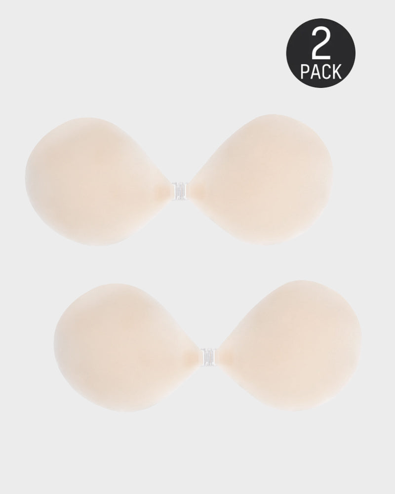 LilyCurve Invisible Lifting Silicone Adhesive Bra Cups (2 Pairs) in NU