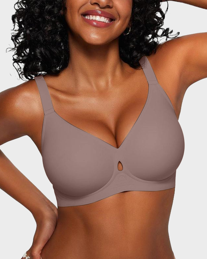 LilyCurve Invisible Jelly Lift Bra with Breathable Water Drop Hollow in GY
