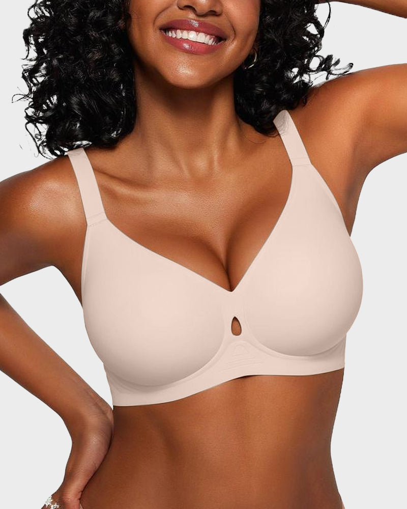 LilyCurve Invisible Jelly Lift Bra with Breathable Water Drop Hollow in NU