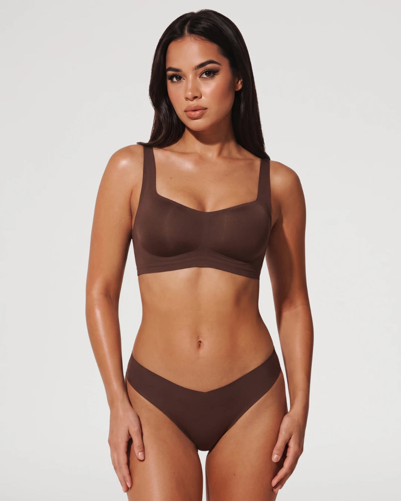 Seamless Square Neck Bralette & Panty Set