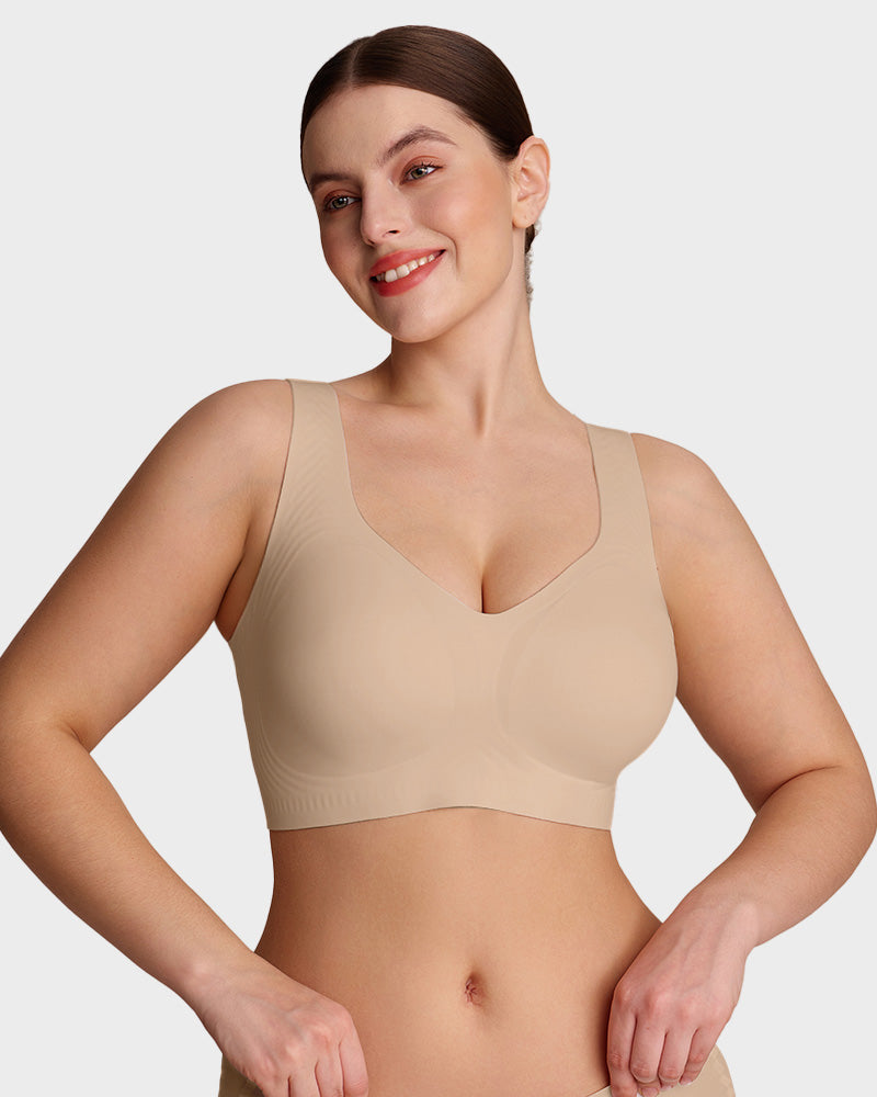 LilyCurve Lifting Wire-Free Antibacterial Jelly Bra in NU