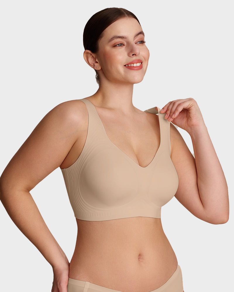 LilyCurve Lifting Wire-Free Antibacterial Jelly Bra in NU