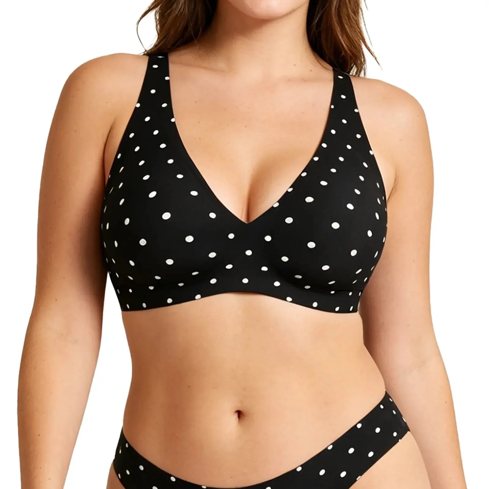 Seamless Wireless Plunge Push-Up Jelly Bra