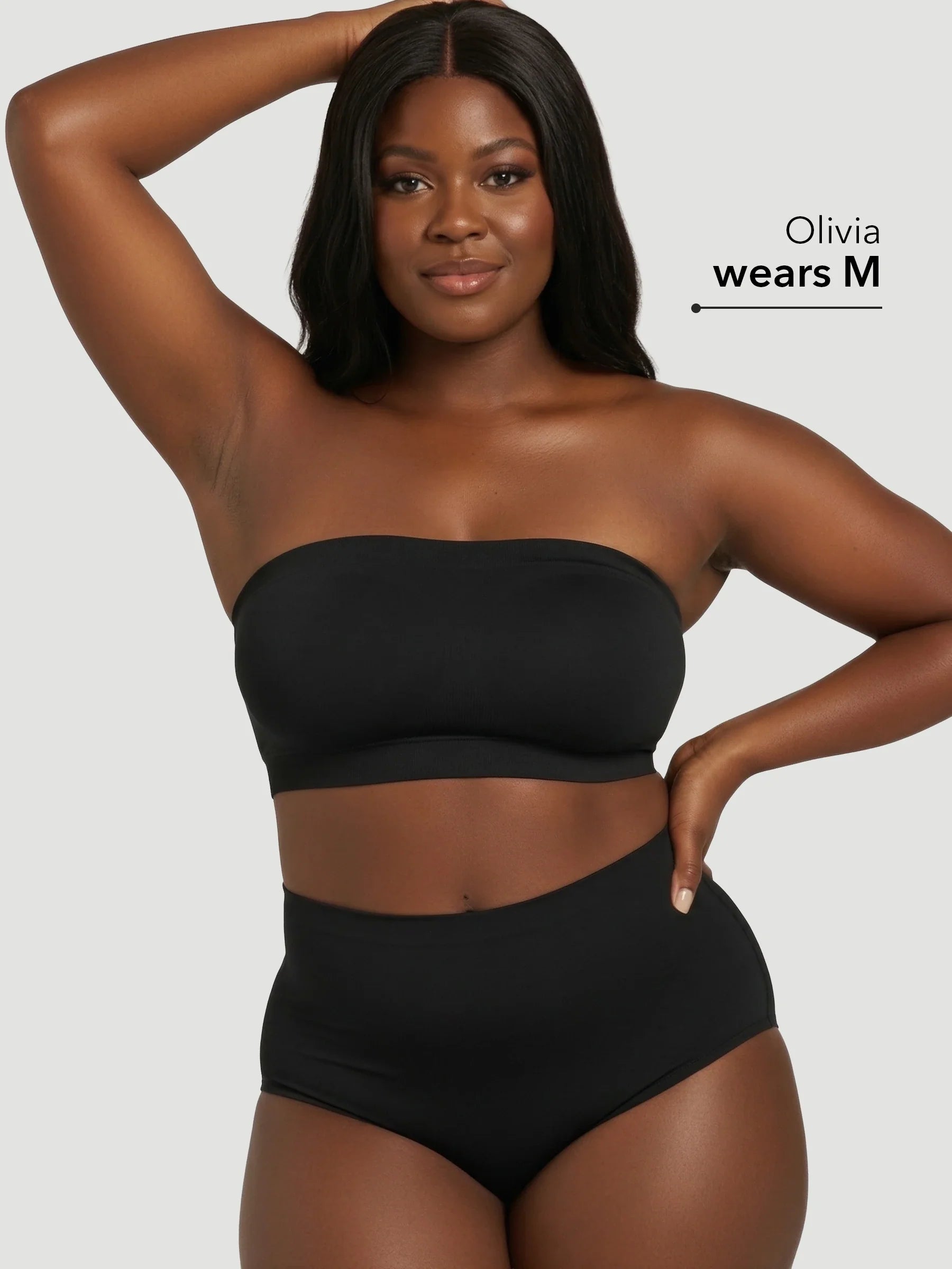 Convertible Strapless Bandeau Bra in L — multi-way strapless design, size 