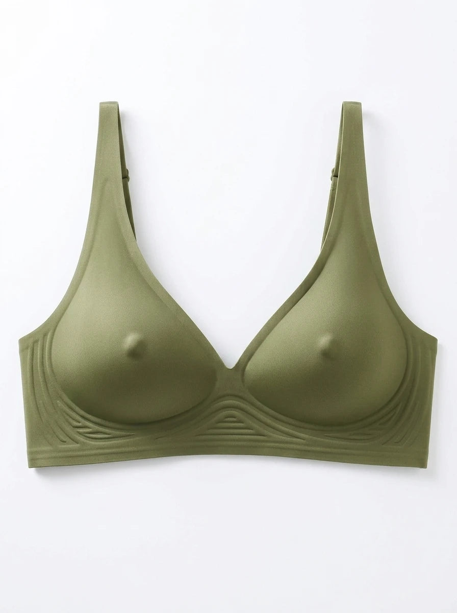 Wireless Push-Up Jelly Bra with Contoured Nipple Details