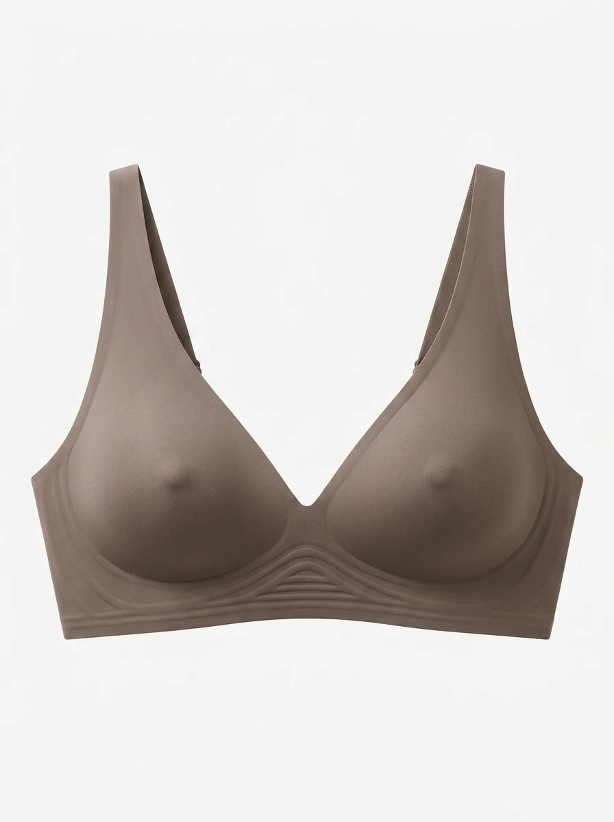 Wireless Push-Up Jelly Bra with Contoured Nipple Details