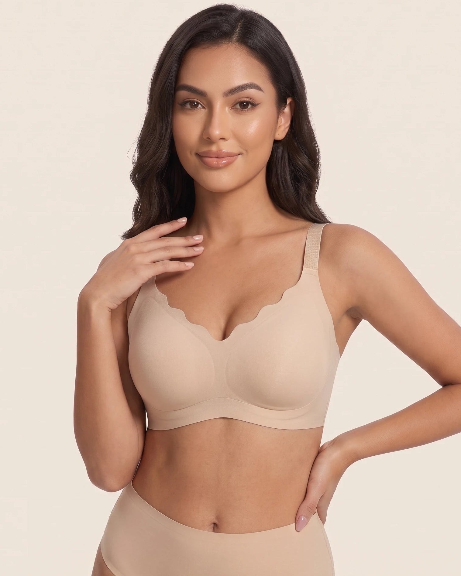 Scalloped Push-Up Jelly Bra [BOGO]